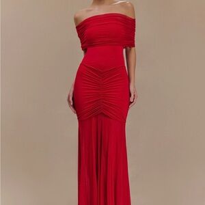 Meshki Red Strapless Dress